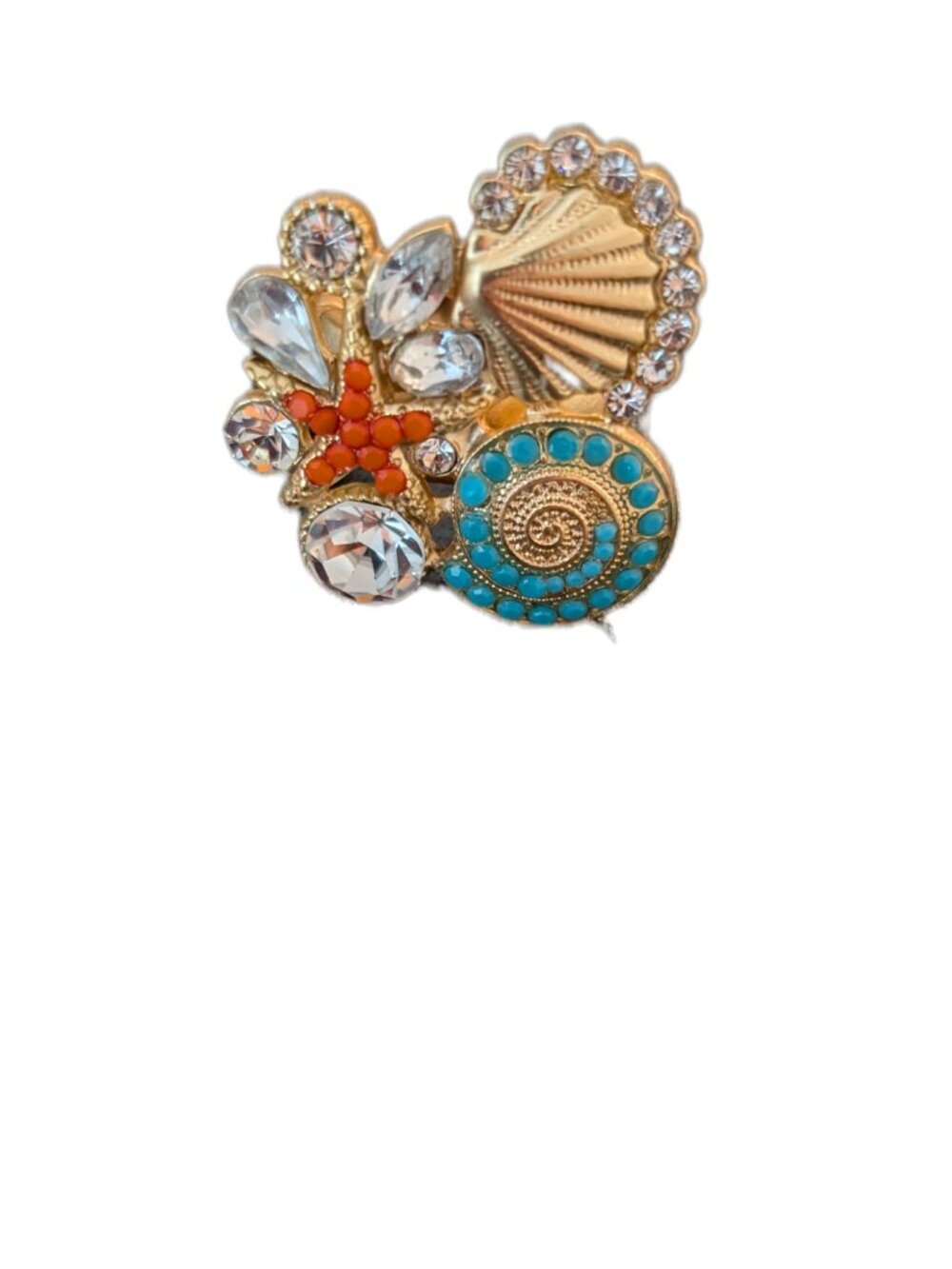 Seashell Themed cruise stretch ring